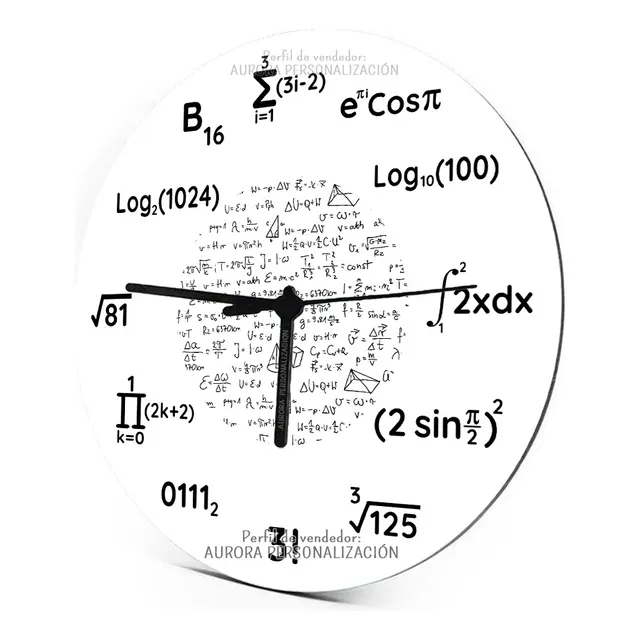 Reloj De Pared Cristal Matemático Ciencias Matemáticas 2