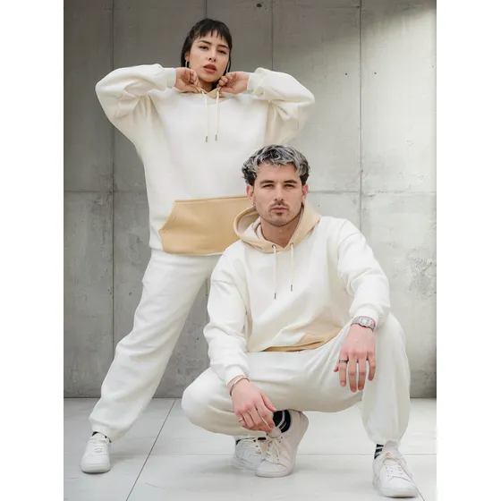 Canguro Hoddie Frisa Combinado Unisex Oversize