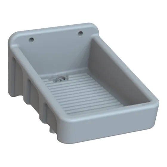 Lavadero Sin Pileta Con Kit De Instalacion Marca Fleximatic Acabado Mate Color Gris