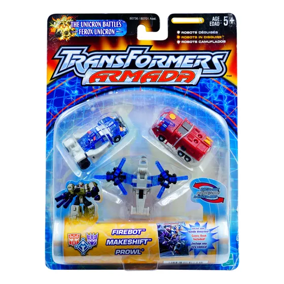 Transformers Armada Firebot Makeshift & Prowl 2002