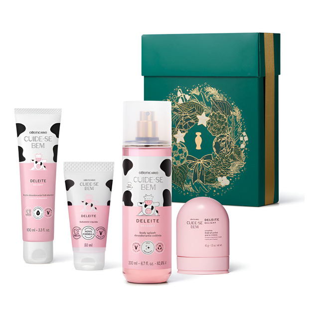 O Boticario Presente Cuide-se Bem Deleite Body Spray E Loção Hidratante Corporal O Boticario Presente Cuide-se Bem Deleite Body Spray E Loção Hidratante Corporal