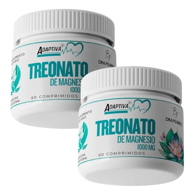 Treonato De Magnesio 1000mg 120 Comprimidos Adaptiva