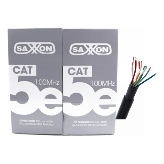 Bobina Cable Utp Saxxon 100% Cobre Cat5e 305m Negro Exterior