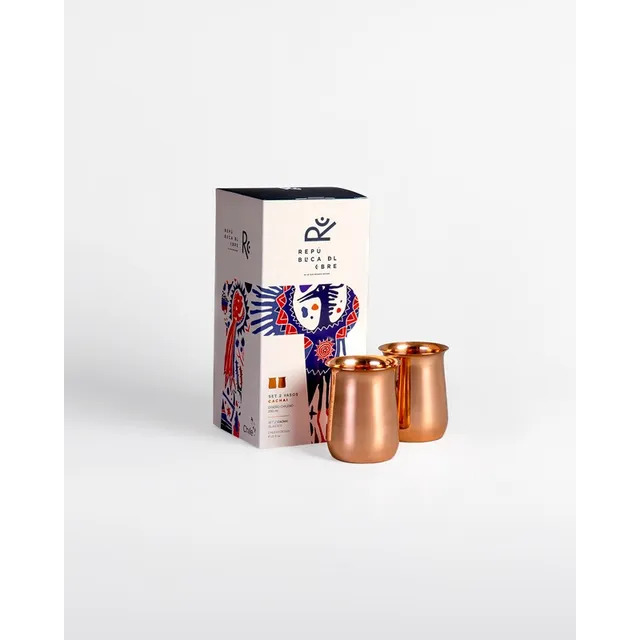 Set 2 Vasos Pisco Sour 100% Cobre - República Del Cobre