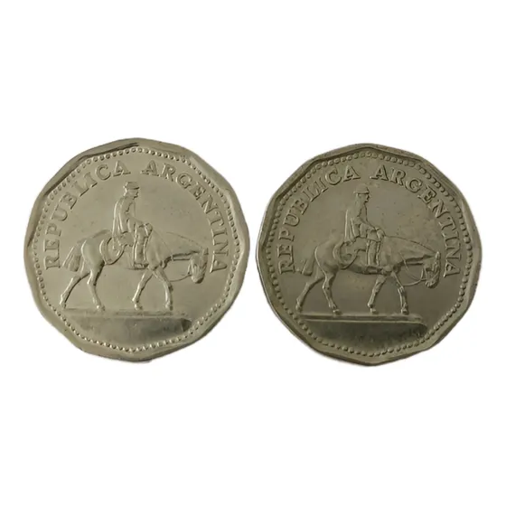 Argentina 2 Moedas 10 Pesos 1962 E 1963