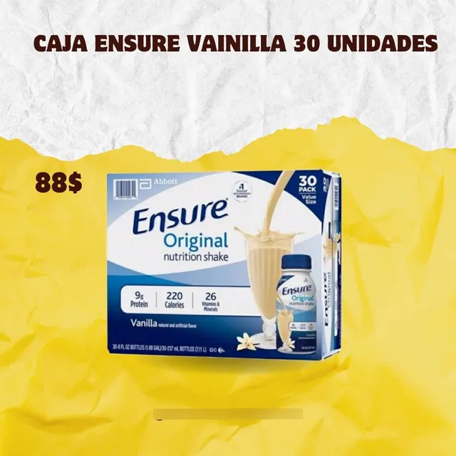 Caja Ensure Vainilla 30 Unidades