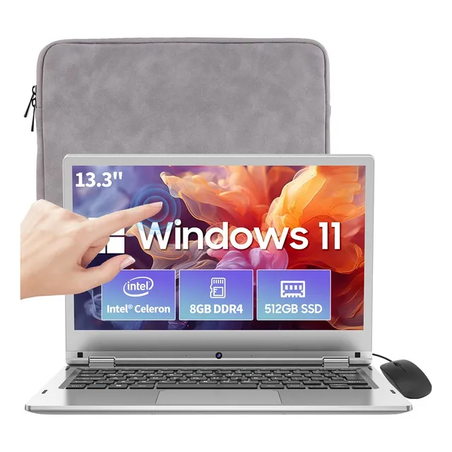 Laptop Tactil 13.3'' Intel Celeron 8gb 512gb 360 Giratorio