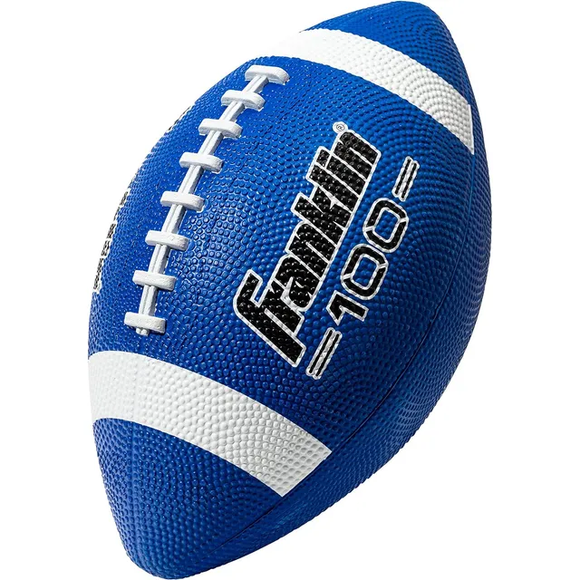 Pelota Fútbol Americano Goma Para Niños Azul / Blanco