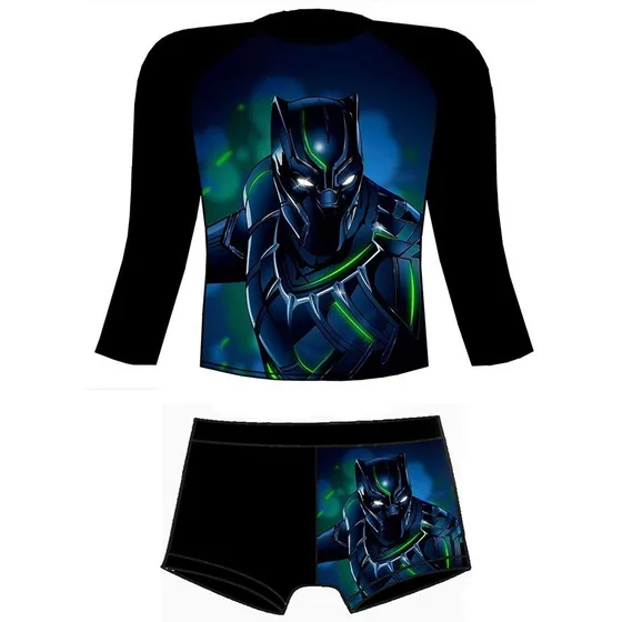 Traje De Baño De Pantera Negra Con Proteccion Uv