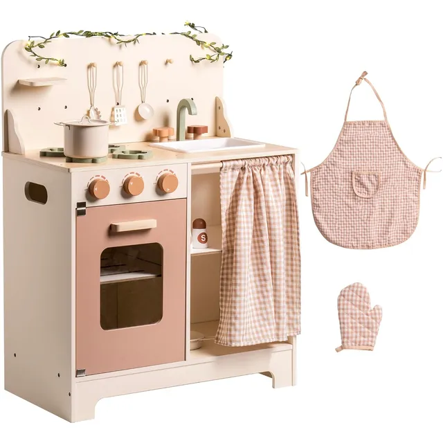 Cocina De Madera Para Niños Incluye Accesorios Y Luces