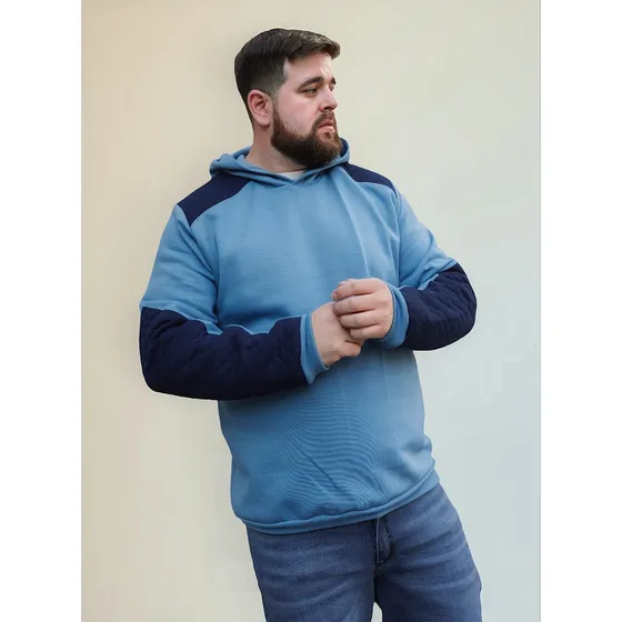 Buzo Arctur Hombre Con Capucha Frisa Interna Talle Especial