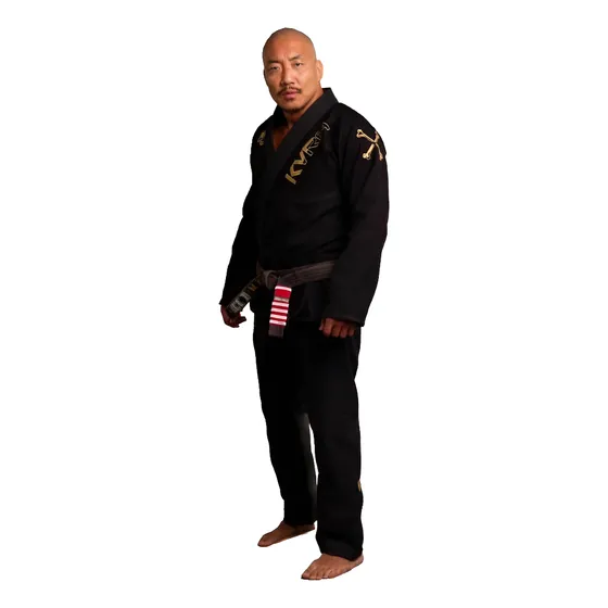 Kimono Jiu Jitsu Kvra Gold Bjj Gi Negro A4