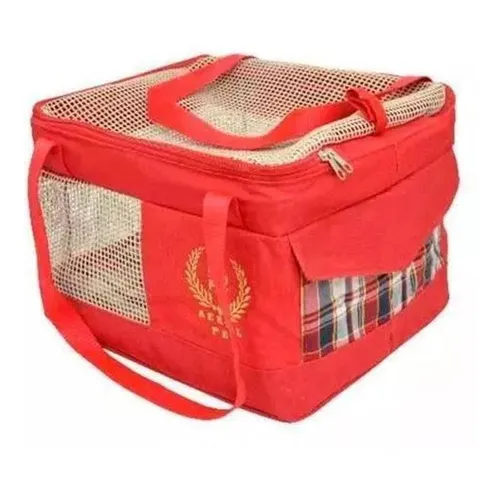 Bolsa Transporte Aéro São Pet Viagem Gol 43x32x24cm Vermelha