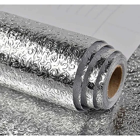 Papel Autoadhesivo Para Cocina Resistente Aluminio 