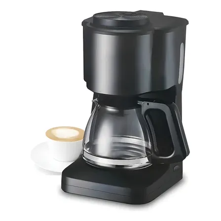 Cafetera Eléctrica Semiautomática Rodio para 6 Tazas en Negro