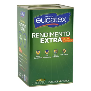 Tinta AcrĂlica Eucatex Fosca 18l Rendimento Extra - Cores Tinta AcrĂlica Eucatex Fosca 18l Rendimento Extra - Cores