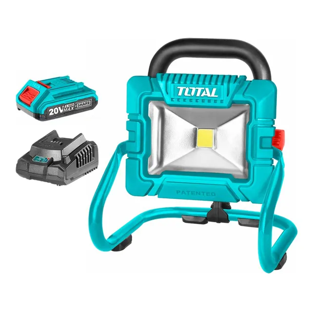 Lampara Reflector 20w Incluye Bateria 2ah Y Cargador Total