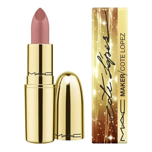Labial Mac Maker Cote López Color Coral oscuro