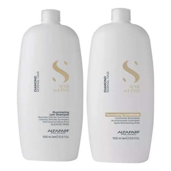 Kit Shampoo + Condicionador Semi Di Lino Diamond 1 Litro