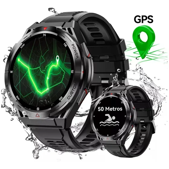 Smartwatch, Chamadas Bluetooth,tela Ultra Hd Amoled Com Gps Relógio Inteligente, 480mAh, Oxigênio no sangue, frequência cardíaca, detecção de estresse, Homens Mulheres Relógios Inteligentes