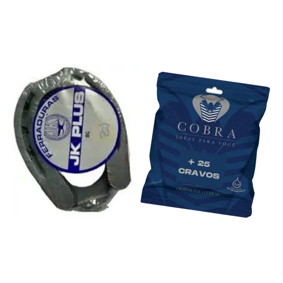 Kit Ferradura Cavalo Sem Rompão + 25 Cravos Cobra