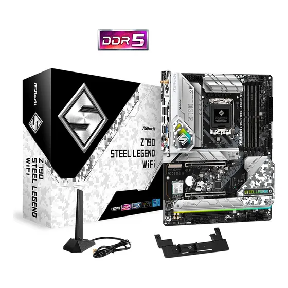 Placa Mãe Asrock Z790 Steel Legend Wifi,lga 1700, Atx, Ddr5
