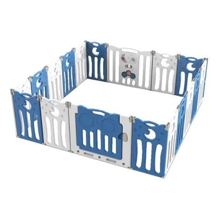 Corral Bebe Buho 16+1+1 Azul 200x200 Cms Azul