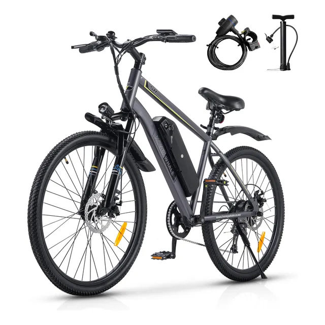 Honey Whale S8 Bicicleta Eléctrica De 7 Vel. Pila Extraíble Gris Oscuro
