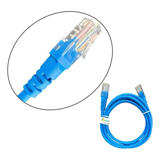 Patch Cord Redes Cat6 10/100/1000 1,50mt Com 10 Peças