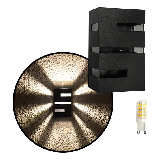 6 Arandela Externa Interna Bivolt + 6 Lâmpada Led 7w