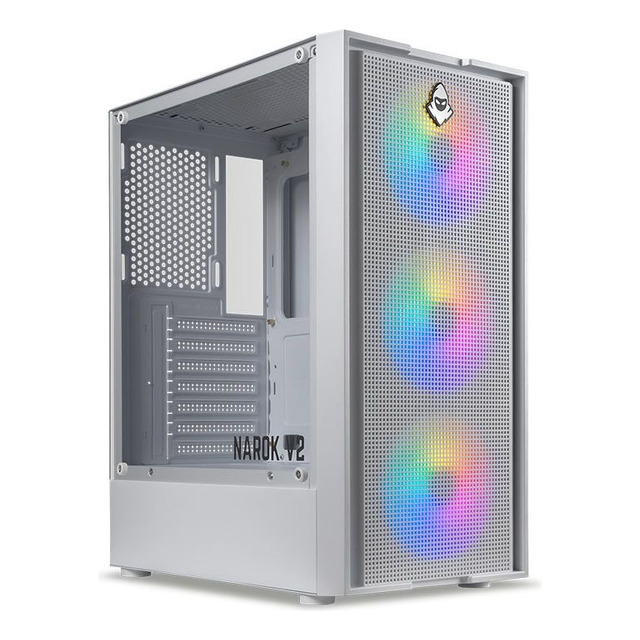 Gabinete Gamer Mancer Narok V2 Rainbow, Lat/vidro, C/ 3 Fans Gabinete Gamer Mancer Narok V2 Rainbow, Lat/vidro, C/ 3 Fans