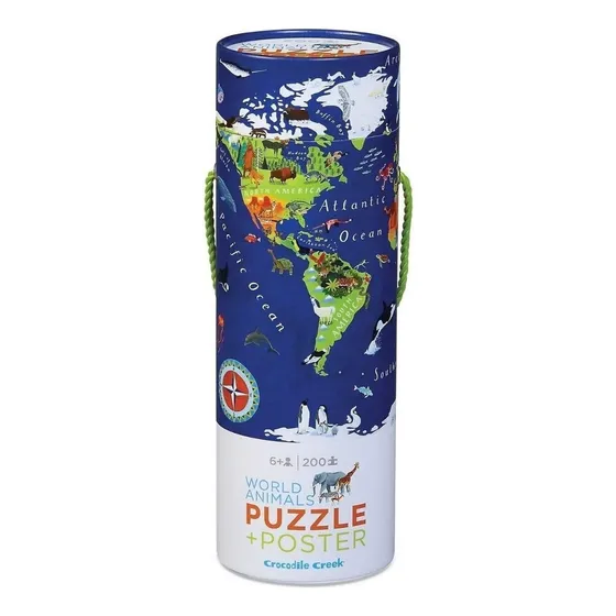 Rompecabezas Crocodile Creek World Animal 28735 de 200 piezas