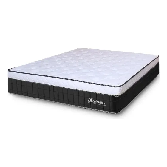 Colchão King Molas Ensacadas Firme de Pillow Espuma D45 193x203X26 BF Colchões