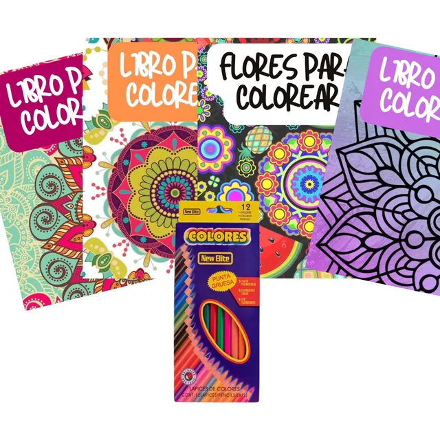 Pack Libros Mandalas Y Flores Para Pintar