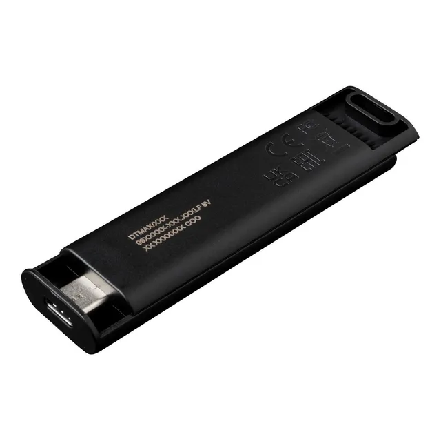 Pendrive Kingston Datatraveler Max 256gb tipo-c Dtmax/256gb color negro diseño elegante