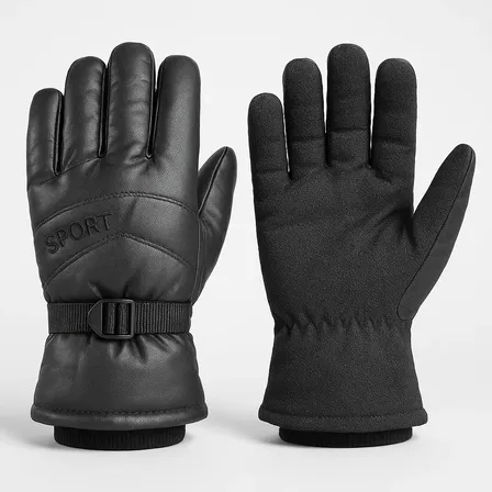 Luva Térmica Motoqueiro Forrada Ajustável Antiderrapante Impermeável Para Frio Intenso Moto Ciclismo Inverno Sport Masculina