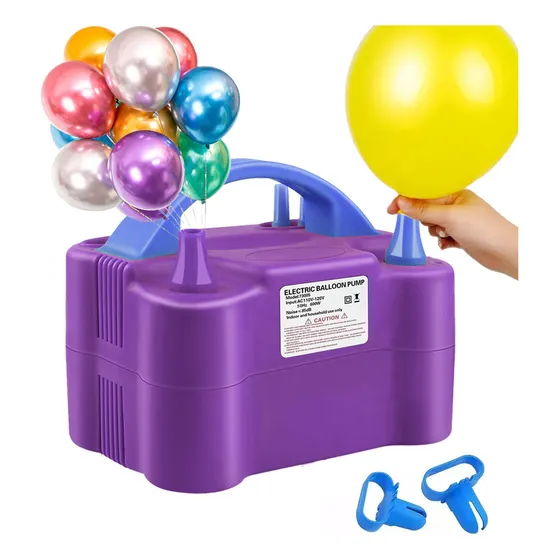 Bomba Eléctrica Para Inflar Globos Double Infladora Fiestas