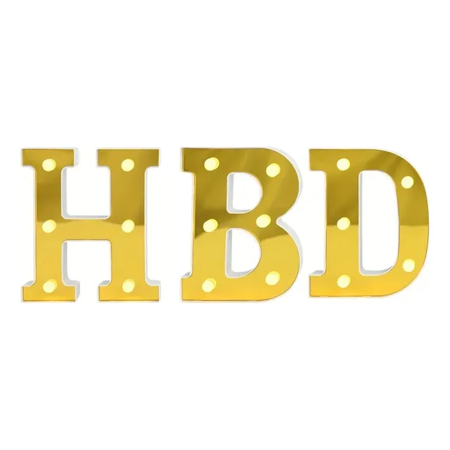 Letras 3d Decorativas Con Luces Hbd Fiesta Cumpleaños