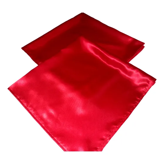 Pack 4 Pañuelos Rojos 70 En Saten Cm.de Lado Leer