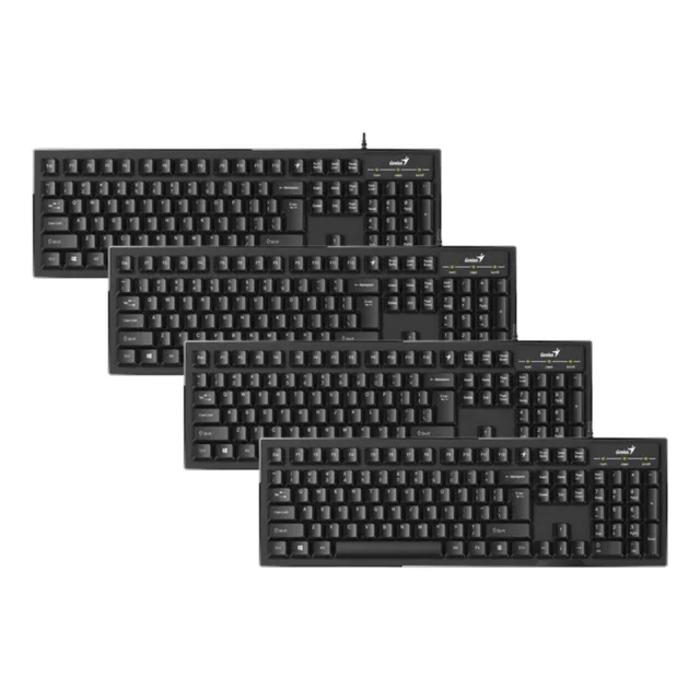 Teclado Para Pc Con Cable Usb Genius Kb 100 Pack X4 Unidades