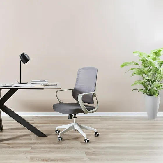 Silla Para Oficina Escritorio Ergonomica Mesh Gris Dijon Material del tapizado Lino/Mesh