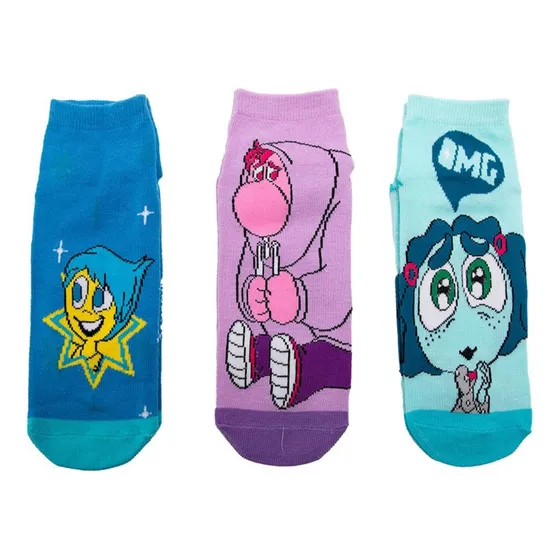 Medias Antideslizante Disney Intensamente Tripack