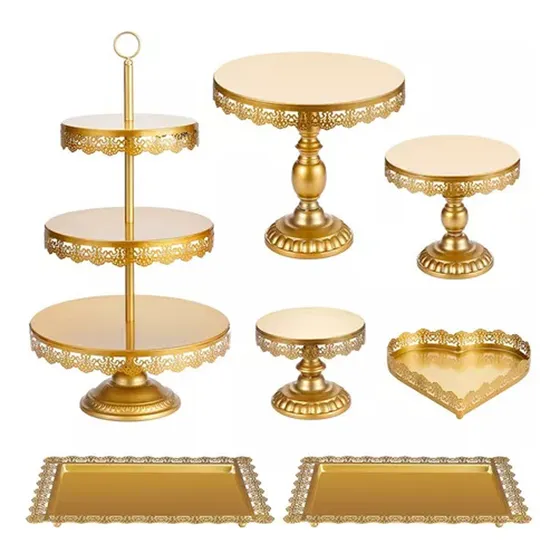 Estante De Almacenamiento De Metal Para Mesa De Postres, 7 P
