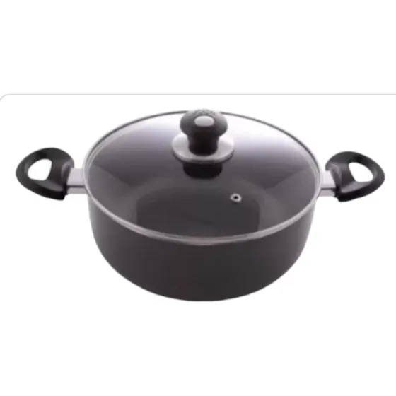 Olla Antiadherente 24 Cm Con Tapa De Vidrio Saba