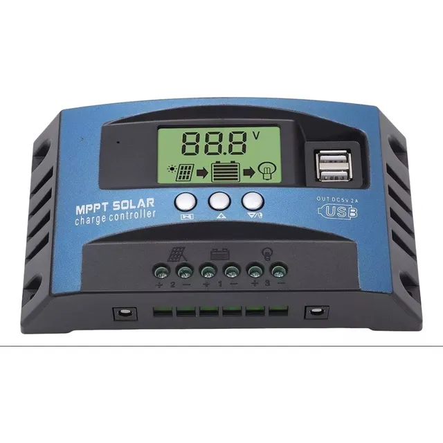 Controlador De Carga Solar Mppt 12v 24v De 50a Pantalla Lcd