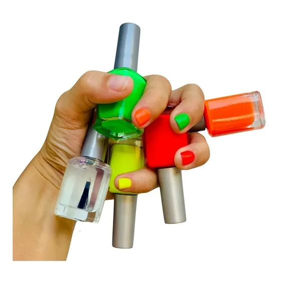 Esmalte Uñas Fluo Neon Fluor Brilla Con Luz Uv X 1 Cotillon