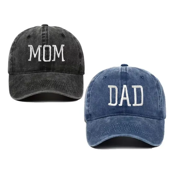 Conjunto De 2 Chapéus Para Papai E Mamãe, Boné De Beisebol S