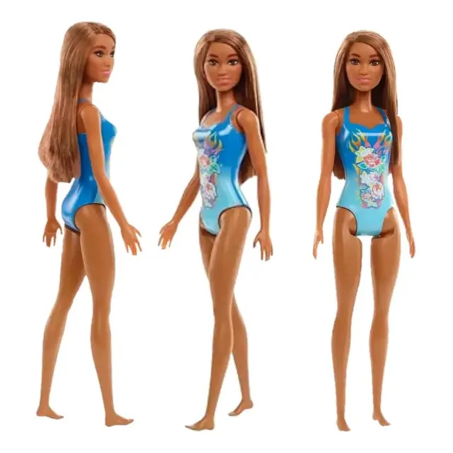 Barbie De Playa Traje De Baño Azul Muñeca 2m