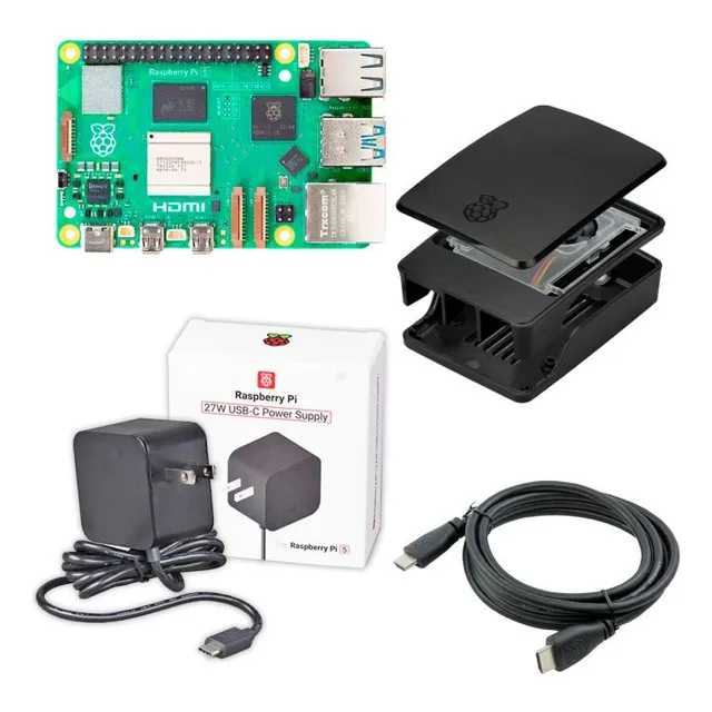Kit Raspberry Pi 5 4gb +carcasa+fuente+hdmi Oficial