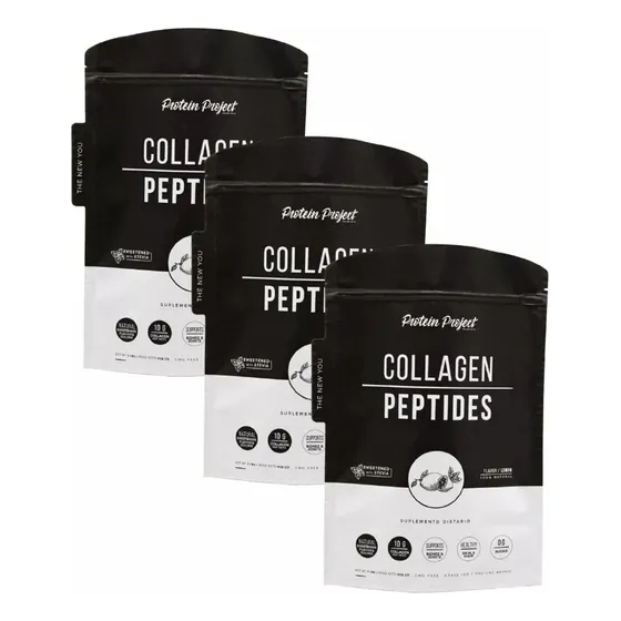 Protein Project Collagen Peptides 908 Gr Limón X3 Unidades